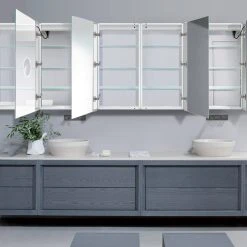 Krugg Reflections USA 120x36 LLLRRR, Recessed Or Surface Mount Medicine Cabinet 24 Shelves, LED -Laural Home Shop 9bb1908b014e1f94 5026 w800 h800 b0 p0