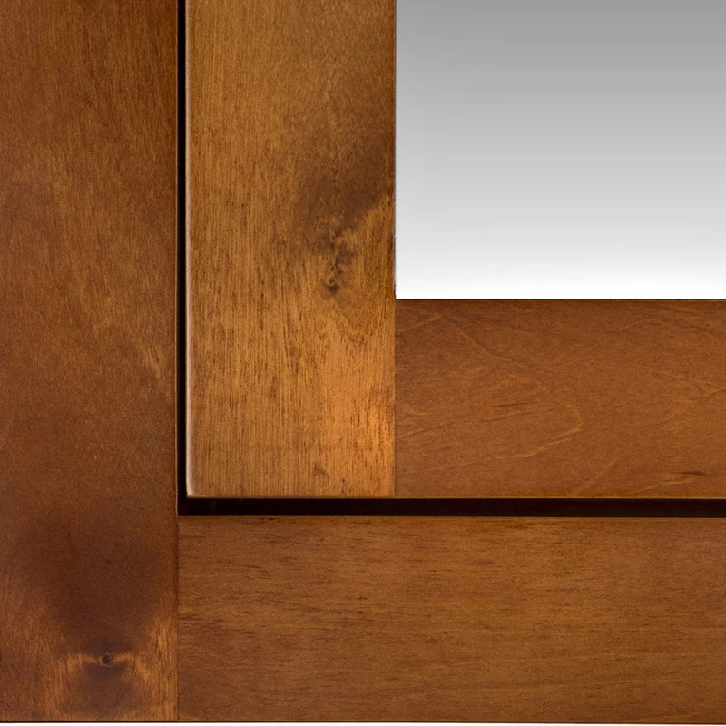 Maykke Maria 27"x35" Wood Medicine Cabinet With Mirror And Shelf, Natural Cherry 6 Maykke Maria 27"x35" Wood Medicine Cabinet With Mirror And Shelf, Natural Cherry - Image 4