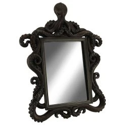 Veronese Design Coastal Reflections Decorative Octopus Framed Bronze Finish Table Mirror