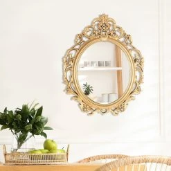 Mirrorize Canada 24"x20" Oval Gold Wall Mirror 14 Mirrorize Canada 24"x20" Oval Gold Wall Mirror -Laural Home Shop 9c91e94203d3dd00 3184 w800 h800 b0 p0
