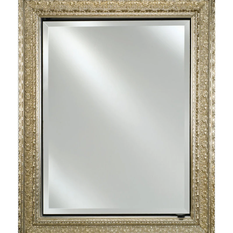 Afina Corporation Single Door Medicine Cabinet With Regal Frame, Antique Silver, 24"x30" 3 Afina Corporation Single Door Medicine Cabinet With Regal Frame, Antique Silver, 24"x30"