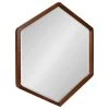 Uniek McLean Hexagon Wood Framed Wall Mirror, Walnut Brown 26x30 -Laural Home Shop 9d61a9bc0fb40f67 5143 w800 h800 b1 p0