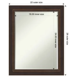 Amanti Art Lara Bronze Petite Bevel Wood Bathroom Wall Mirror 22.5 X 28.5 In. 14 Amanti Art Lara Bronze Petite Bevel Wood Bathroom Wall Mirror 22.5 X 28.5 In. -Laural Home Shop 9dd1dcac03b79164 7782 w800 h800 b1 p0