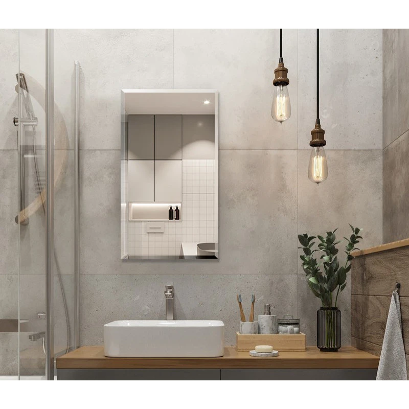 Modland Aurora Recessed Or Surface Mount Frameless Aluminum Medicine Cabinet,15x26Inch 3 Modland Aurora Recessed Or Surface Mount Frameless Aluminum Medicine Cabinet,15x26Inch