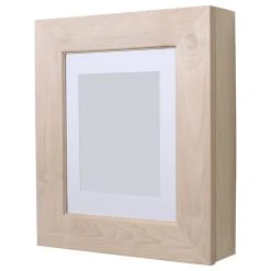 Fox Hollow Furnishings Wall-Mount Picture Perfect Medicine Cabinet, Unfinished Flat Frame