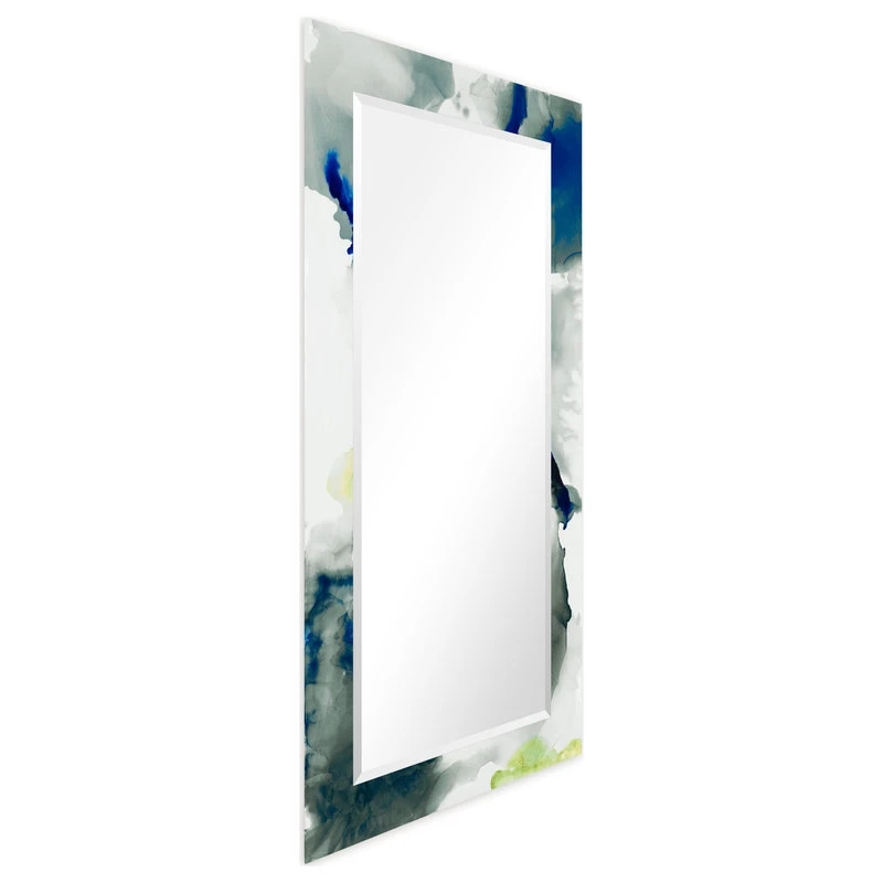 Empire Art Direct "Ephemeral" Beveled Mirror On Printed Abstarct Tempered Art Glass, 54"x28" 4 Empire Art Direct "Ephemeral" Beveled Mirror On Printed Abstarct Tempered Art Glass, 54"x28" - Image 2
