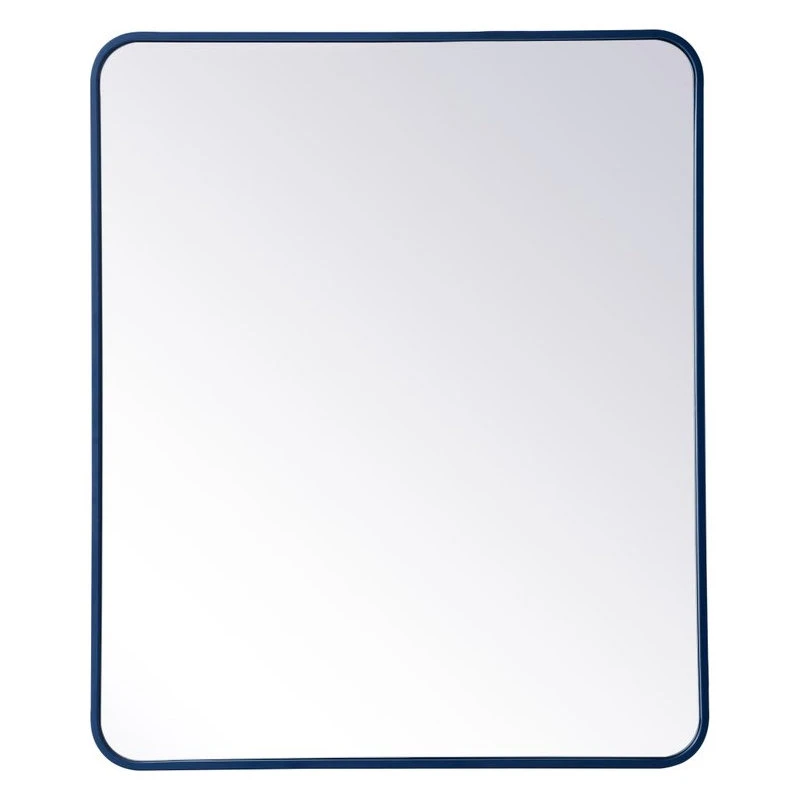 Elegant Furniture & Lighting Elegant Decor MR803036BL Soft Corner Metal Rectangular Mirror, 30"x36", Blue 9 Elegant Furniture & Lighting Elegant Decor MR803036BL Soft Corner Metal Rectangular Mirror, 30"x36", Blue - Image 7