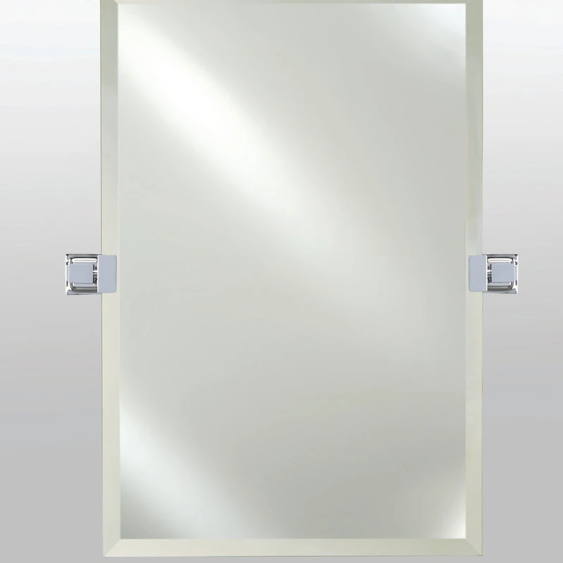 Afina Corporation Radiance Frameless Bevel Rectangle Mirror, Satin Brass, 16"x26", Matte Black 3 Afina Corporation Radiance Frameless Bevel Rectangle Mirror, Satin Brass, 16"x26", Matte Black