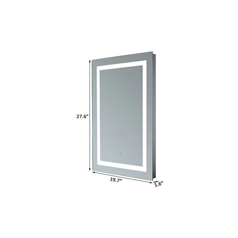 Aosom HomCom Vertical 28" LED Illuminated Bathroom Wall Mirror, Outline LEDs 7 Aosom HomCom Vertical 28" LED Illuminated Bathroom Wall Mirror, Outline LEDs - Image 5