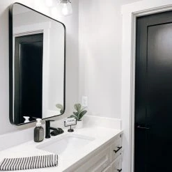 FrameMyMirror Highland Framed Rounded Rectangle Mirror, Black -Laural Home Shop 9fd1f45402bcbf48 5113 w800 h800 b0 p0