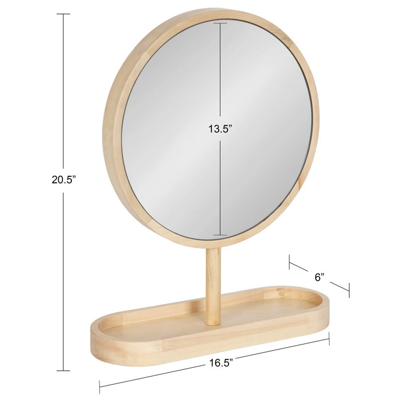 Uniek Travis Framed Tabletop Mirror, Natural 17x21 7 Uniek Travis Framed Tabletop Mirror, Natural 17x21 - Image 5