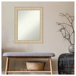 Amanti Art Classic Honey Silver Non-Beveled Bathroom Wall Mirror - 22 X 28 In. 16 Amanti Art Classic Honey Silver Non-Beveled Bathroom Wall Mirror - 22 X 28 In. -Laural Home Shop a08186b102bddca6 6169 w800 h800 b1 p0