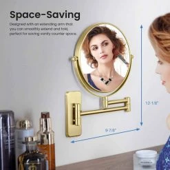 Kibi USA Circular Magnifying Makeup/shaving Mirror, Brushed Gold 17 Kibi USA Circular Magnifying Makeup/shaving Mirror, Brushed Gold -Laural Home Shop a091304e01c60dcd 9273 w800 h800 b0 p0