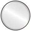OVALCREST By The Oval And Round Mirror Store Medina Framed Round Mirror, Black Walnut, 15"x15"