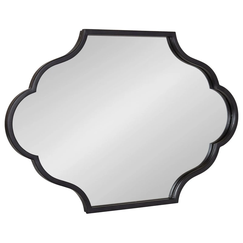 Uniek Rowla Framed Wall Mirror, Black 20x30 3 Uniek Rowla Framed Wall Mirror, Black 20x30