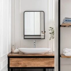 Madeleine Home Inc. Moselle Wall Mirror With Shelf, 24" -Laural Home Shop a141780f037c937c 8853 w800 h800 b0 p0