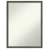 Amanti Art Svelte Clay Grey Non-Beveled Wood Bathroom Wall Mirror - 19.5 X 25.5 In.