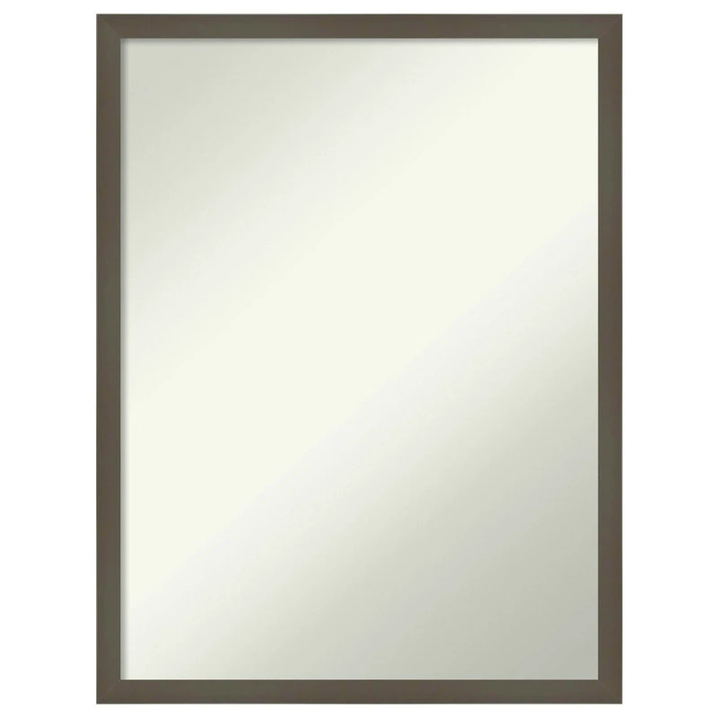 Amanti Art Svelte Clay Grey Non-Beveled Wood Bathroom Wall Mirror - 19.5 X 25.5 In. 3 Amanti Art Svelte Clay Grey Non-Beveled Wood Bathroom Wall Mirror - 19.5 X 25.5 In.