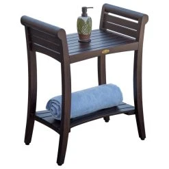 DecoTeak Symmetry 24" Extended Height Teak Shower Bench With Shelf And LiftAide Arms 10 DecoTeak Symmetry 24" Extended Height Teak Shower Bench With Shelf And LiftAide Arms -Laural Home Shop a151d09b0b86d26a 8224 w800 h800 b1 p0