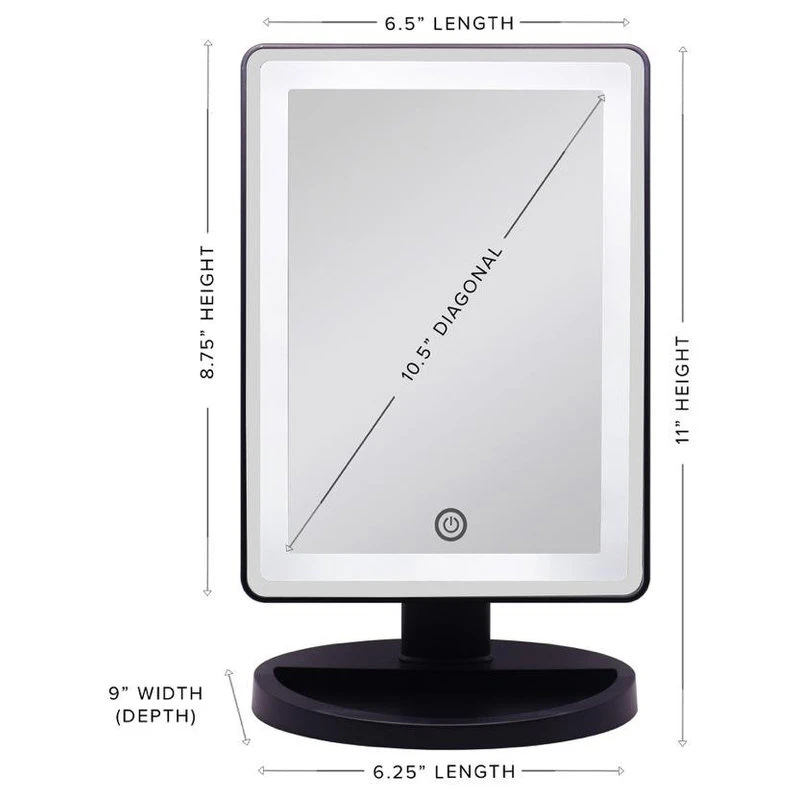 Impressions Vanity Company Touch Infinity Makeup Mirror, Black 10 Impressions Vanity Company Touch Infinity Makeup Mirror, Black - Image 8