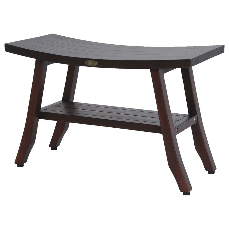 DecoTeak Satori Eastern Style Shower Stools With Shelf, 24", 28" 3 DecoTeak Satori Eastern Style Shower Stools With Shelf, 24", 28"