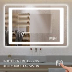 Saint Birch Elvis Frameless LED Lighted Bathroom/Vanity Mirror -Laural Home Shop a21138bc0115d87d 7537 w800 h800 b0 p0