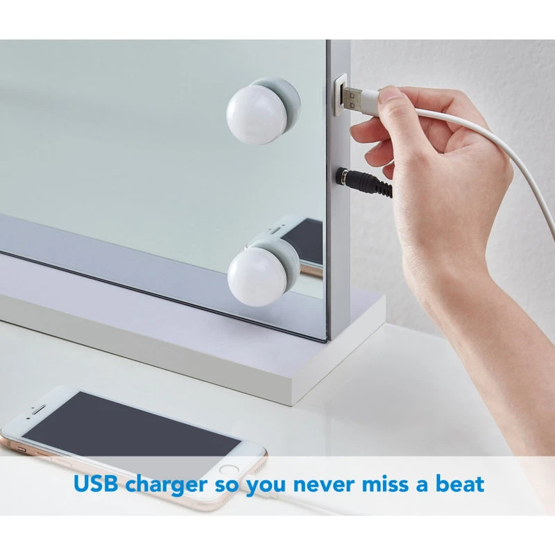 Inspired Home Zarah Mirror, LED Bulbs, Color Modes, 31.5Lx4.7Wx23.6H 11 Inspired Home Zarah Mirror, LED Bulbs, Color Modes, 31.5Lx4.7Wx23.6H - Image 9