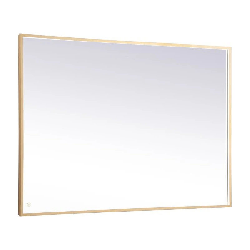 Elegant Furniture & Lighting Modern Brass Led Mirror 3 Elegant Furniture & Lighting Modern Brass Led Mirror