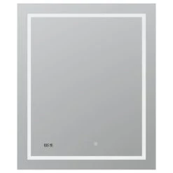 AQUADOM Daytona LED Lighted Bathroom Fog Free Dimmable Mirror 24"x30"x1"