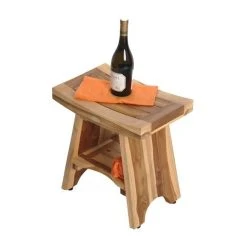 EcoDecors EarthyTeak Serenity Eastern Style Shower Bench, 18", With Shelf 10 EcoDecors EarthyTeak Serenity Eastern Style Shower Bench, 18", With Shelf -Laural Home Shop a2618df408112c16 8248 w800 h800 b1 p0