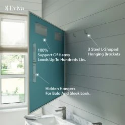 Eviva LLC Eviva Sax Polished Chrome Wall Mirror, 48" -Laural Home Shop a271b0cb028cc9ac 4529 w800 h800 b0 p0