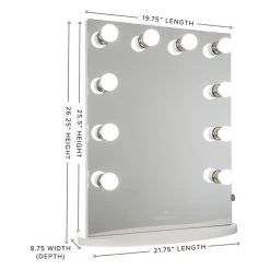 Impressions Vanity Company Hollywood Premiere Slim Vanity Mirror, White 10 Impressions Vanity Company Hollywood Premiere Slim Vanity Mirror, White -Laural Home Shop a2f10ce7000a1c3f 3945 w800 h800 b1 p0