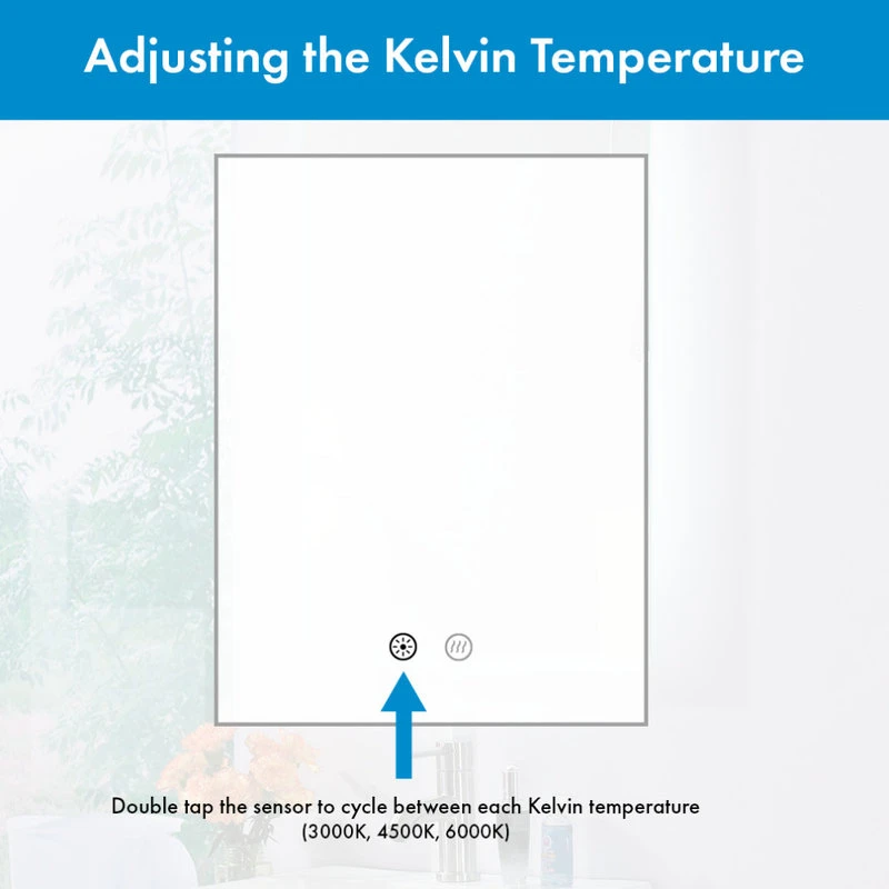 Ketcham Medicine Cabinets/Fred Silver & Company Aurora Backlit Dimmable LED Mirror With Defogger, 48"x36"x1.75" 5 Ketcham Medicine Cabinets/Fred Silver & Company Aurora Backlit Dimmable LED Mirror With Defogger, 48"x36"x1.75" - Image 3