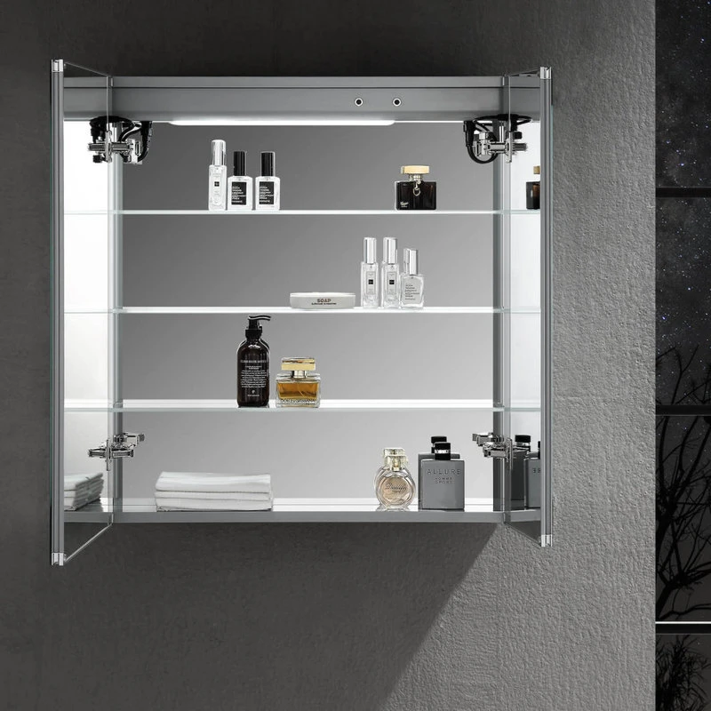 Blossom Kitchen & Bath Supply LED Mirror Medicine Cabinet With Defogger, Dimmer And Outlets, 30x32 8 Blossom Kitchen & Bath Supply LED Mirror Medicine Cabinet With Defogger, Dimmer And Outlets, 30x32 - Image 6