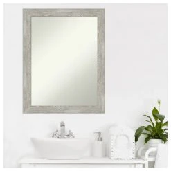 Amanti Art Dove Greywash Narrow Non-Beveled Bathroom Wall Mirror - 21.5 X 27.5 In. -Laural Home Shop a331ac6a02bdddd0 6152 w800 h800 b1 p0