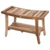 EcoDecors EarthyTeak Harmony 30" Teak Shower Bench With Shelf And LiftAide Arms -Laural Home Shop a3d19ba40a2ed426 8243 w800 h800 b1 p0