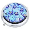 GlassOfVenice Murano Glass Millefiori Folding Compact Mirror - Aqua Blue
