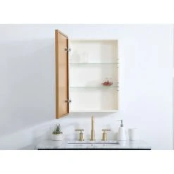 Elegant Furniture & Lighting Metal Mirror Medicine Cabinet 20"x28", Brass -Laural Home Shop a49115a90f576c47 3347 w800 h800 b0 p0