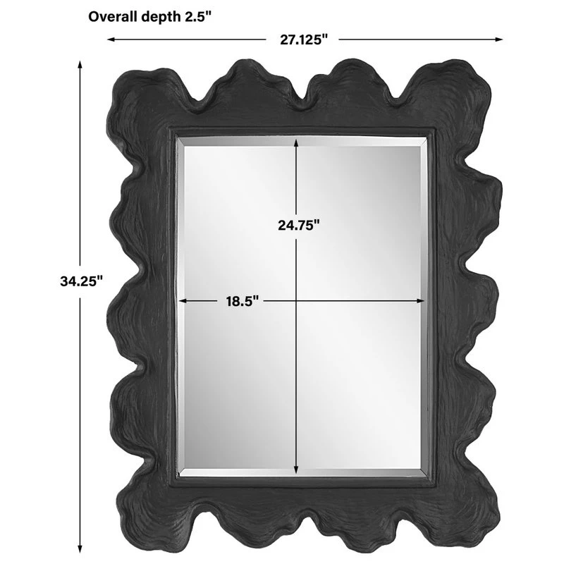 Uttermost 09775 Sea Coral Black Mirror 5 Uttermost 09775 Sea Coral Black Mirror - Image 3