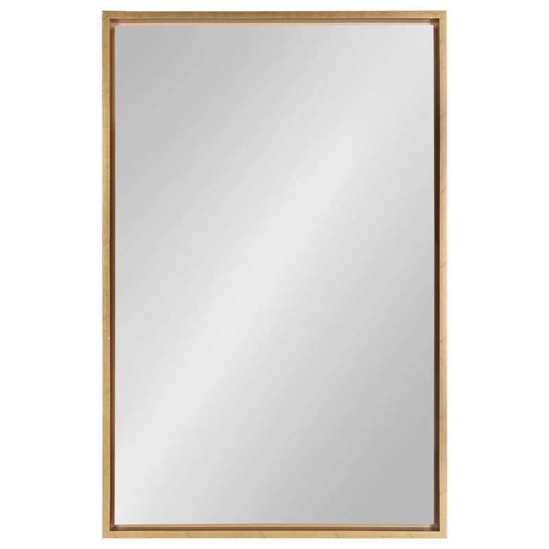 Uniek Evans Framed Floating Wall Mirror, Gold 24x36 4 Uniek Evans Framed Floating Wall Mirror, Gold 24x36 - Image 2