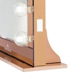 Impressions Vanity Company Hollywood Reflection Plus Vanity Mirror, Rose Gold, Clear Led Globe Bulbs -Laural Home Shop a5813030001b3fb5 4000 w800 h800 b0 p0