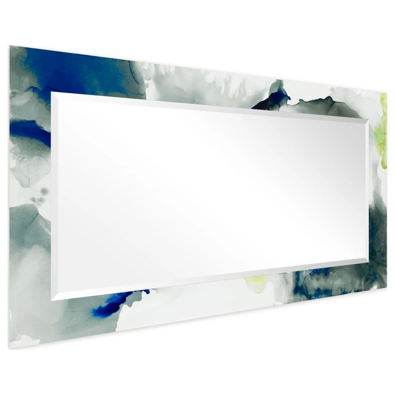 Empire Art Direct "Ephemeral" Beveled Mirror On Printed Abstarct Tempered Art Glass, 54"x28" 6 Empire Art Direct "Ephemeral" Beveled Mirror On Printed Abstarct Tempered Art Glass, 54"x28" - Image 4
