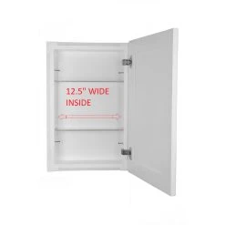 Timber Tree Cabinets Fruitville Shaker Frameless Recessed Wood Medicine Cabinet, 14x48, White Enamel -Laural Home Shop a681225e02a74b9b 7588 w800 h800 b1 p0