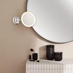Astro Lighting Astro Mascali Round LED, Bathroom Magnifying Mirror, Polished Chrome -Laural Home Shop a701c01c0184669d 3879 w800 h800 b0 p0