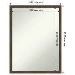 Amanti Art Hardwood Wedge Mocha Non-Beveled Wood Bathroom Wall Mirror - 19.25 X 25.25 In. 14 Amanti Art Hardwood Wedge Mocha Non-Beveled Wood Bathroom Wall Mirror - 19.25 X 25.25 In. -Laural Home Shop a7112f3c02bddde7 6188 w800 h800 b1 p0