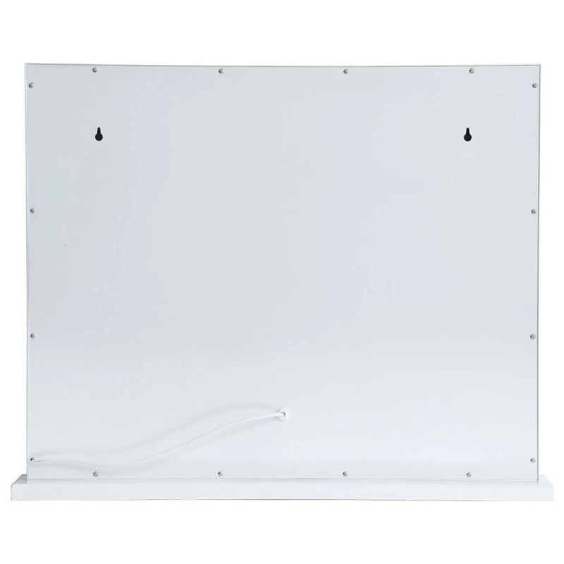 Elegant Furniture & Lighting Elegant Decor Brenda 26" X 32" Plug In LED Vanity Mirror In White 6 Elegant Furniture & Lighting Elegant Decor Brenda 26" X 32" Plug In LED Vanity Mirror In White - Image 4