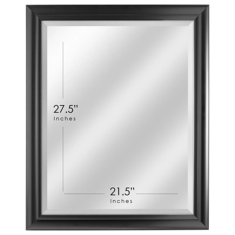 Head West, Inc. Head West Black Framed Rectangle Decorative Beveled Edge Wall Mirror - 26" X 32" 7 Head West, Inc. Head West Black Framed Rectangle Decorative Beveled Edge Wall Mirror - 26" X 32" - Image 5