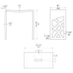 Alfi Trade Inc Alfi Brand Designer White Matte Solid Surface Resin Bathroom/Shower Stool -Laural Home Shop a7d108ce017b2ccc 6570 w800 h800 b1 p0