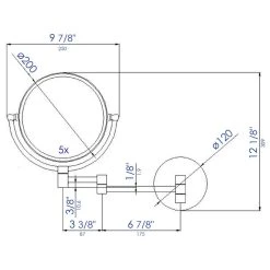 Alfi Trade ALFI 8" Round Wall Mounted 5x Magnify Cosmetic Mirror -Laural Home Shop a7e12ff40cb7619f 5561 w800 h800 b1 p0