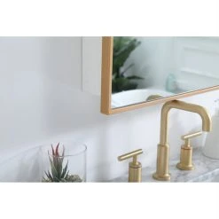 Elegant Furniture & Lighting Metal Mirror Medicine Cabinet 20"x28", Brass -Laural Home Shop a881ec2c0f576c49 3347 w800 h800 b0 p0